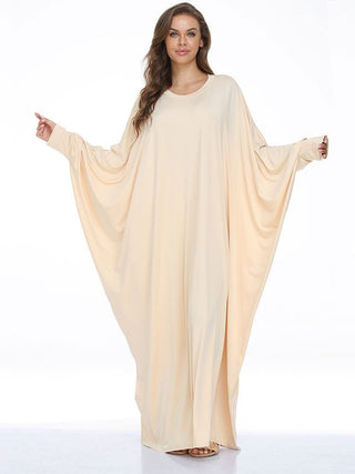 Moroccan batwing kaftan - Huriya Swimwearvariant_sku#Moroccan batwing kaftan0Huriya SwimwearLight BrownOne Size