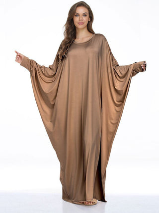 Moroccan batwing kaftan - Huriya Swimwearvariant_sku#Moroccan batwing kaftan0Huriya SwimwearLight BrownOne Size