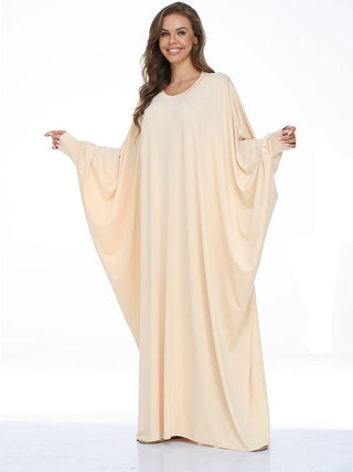 Moroccan batwing kaftan - Huriya Swimwearvariant_sku#Moroccan batwing kaftan0Huriya SwimwearBeigeOne Size